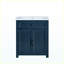 Meuble-lavabo autoportant moderne de 70,6 cm (27,8 po) avec lavabo, finition peinte de style milieu du siècle, armoire de rangement avec tiroir à couvercle rabattable