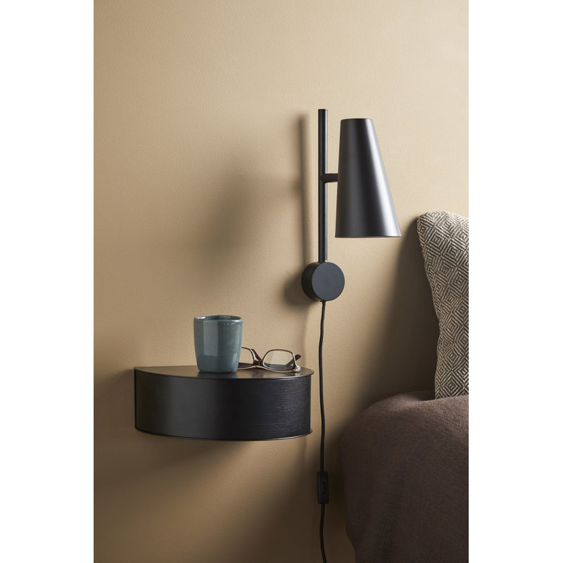 Wallie Wall Drawer, Black/Walnut