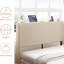 Lit plateforme grand bruit avec tête de lit à chargement, fabrication en métal, durabilité de longue durée, pas de sommier tapissier nécessaire, structure facile à installer, couleur beige, structure de support, rapide-364313270