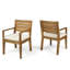 Chaise en bois beige - rembourrage d'eau, chaises de salle à manger délicates avec doublure