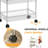 3-Tier Rolling Storage Cart With Adjustable Shelves, Wire Baskets, And 360-Degree Wheels For Kitchen, Bathroom, Office, And Laundry Organization-113107653