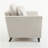 46.3 Inch Oversized Chenille Armchair, Comfy Chair and a Half with Removable Pillow for Living Room, Bedroom, Office, Cream-1563026322