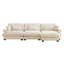 Canapé modulaire en L à assise profonde avec 1 repose-pieds mobile-594455264