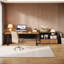 Forris L-Shaped Metal Base Executive Desk