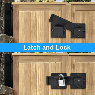 Barn Door Lock Latch, 7.5 Inch Heavy Duty Aluminum Flip Gate Latch With Padlock Hole 1 Pack