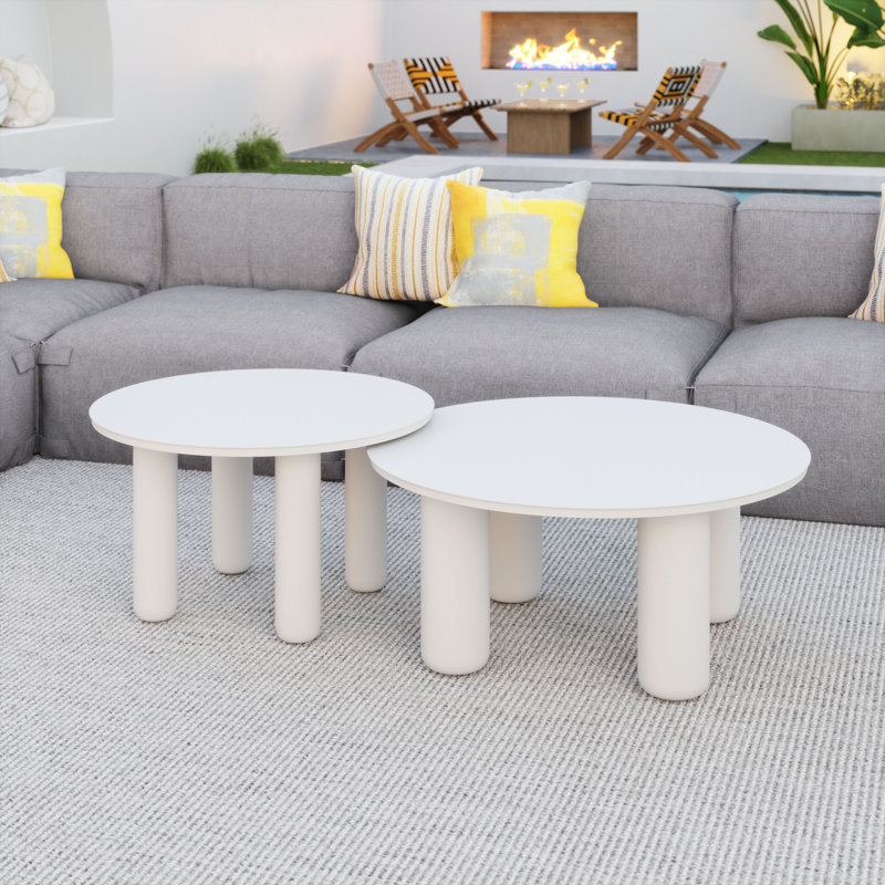 Ensemble de tables basses Ola - blanc