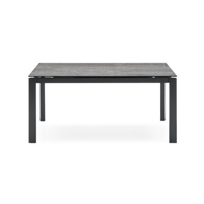 Table extensible avec plateau en céramique et pieds métalliques