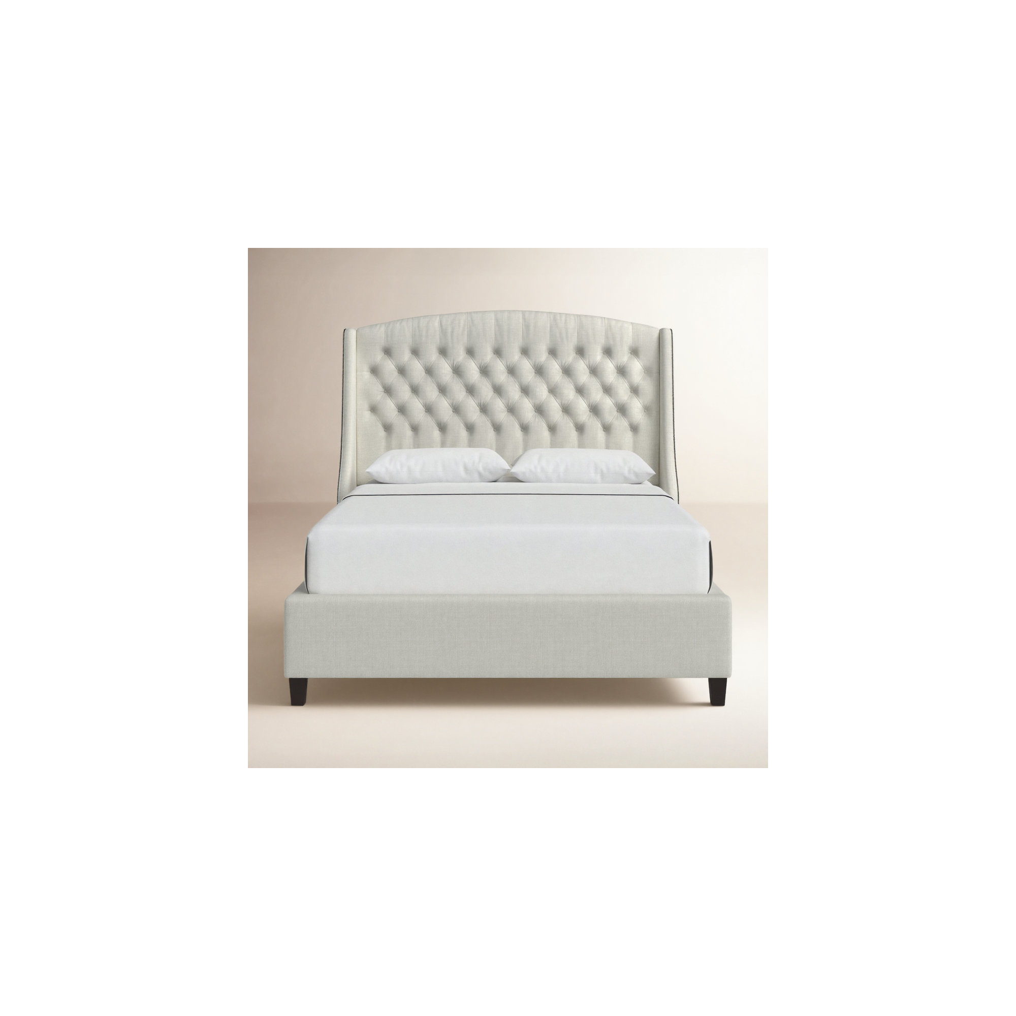 Harwick Upholstered Bed, Queen, Beige