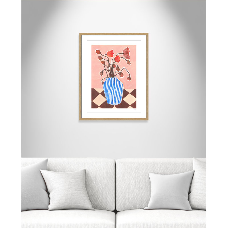 Poppies Print par Violets Print House, L 23,5 po x H 29,5 po, Imprimé mat, Naturel
