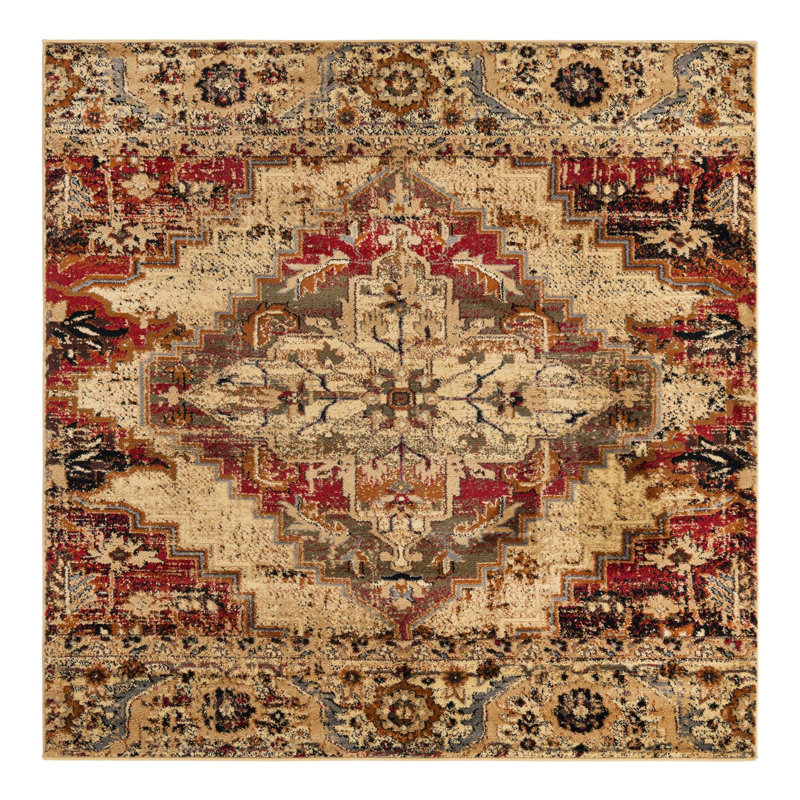 Alameda Oriental Indoor Rug, Square 5'3"