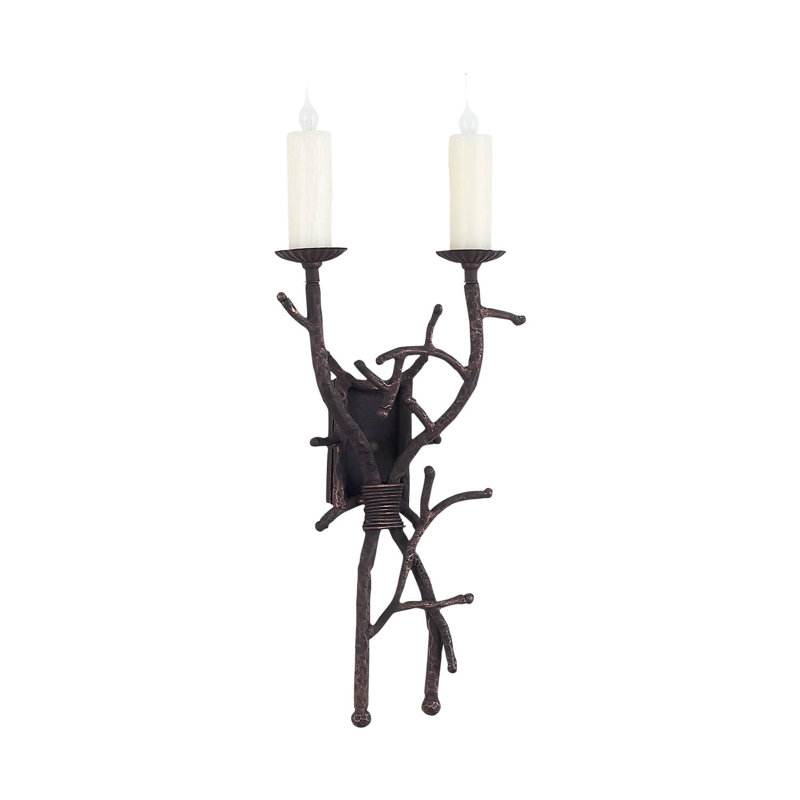2 - Light Candle Wall Light, Old World