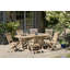 Woehler 6 - Person Teak Wood Patio Dining Set with Oval Table-90565677