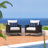 Sameko 2Pc Sunbrella Outdoor Club Chairs-100524671-100524670