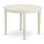 Cet ensemble de salle à manger 5 pièces comprend une table ronde et 4 chaises de cuisine en similicuir de 42 po x 42 po, blanc lin-39513326-39513322-39513320