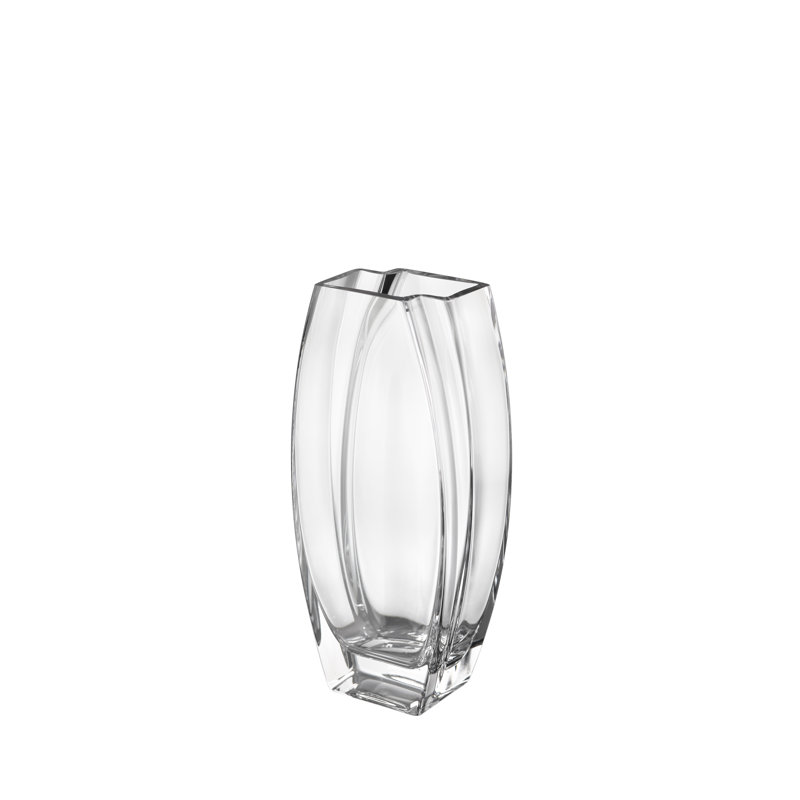 Glass - Vase - Clear - 10.25" Height - Heavy Durable  - Made in Europe - by Barski, 10.25" H x 4.6" W x 2.25" D, Clear