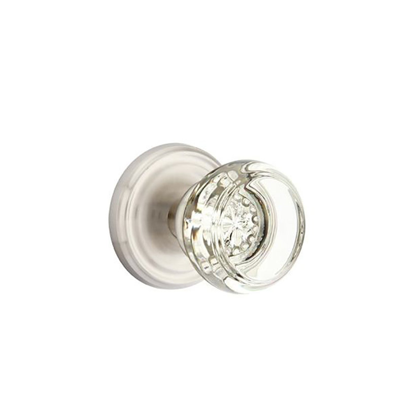 Privacy Georgetown Knob with Regular Rose, Satin Nickel