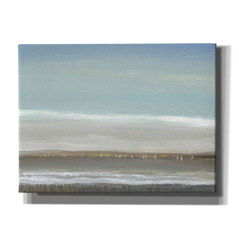 «Distant Coast I» par Tim O'toole, art mural sur toile, H 12 po x l 16 po x P 0,75 po
