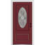 Petite porte d'entrée pré-suspendue ovale en fibre de verre 2 panneaux Grace-1987408876-1904473452