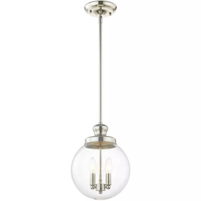 Luminaire suspendu sphère 2 lumières Anly
