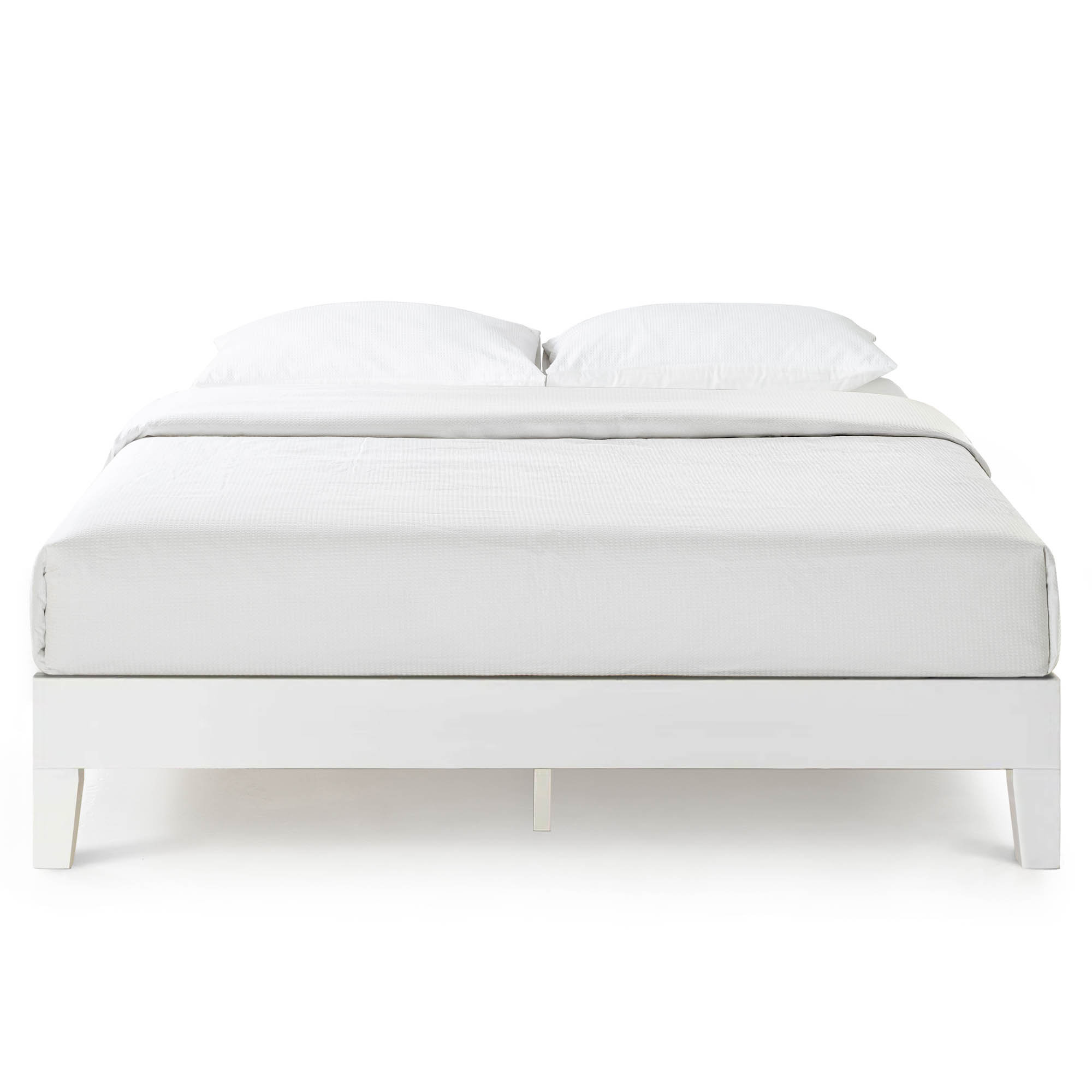 Amaryn Solid Wood Bed, White, King