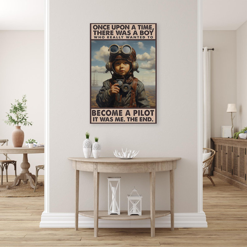 «Who Really Wanted To Being A Pilot On», impression sur toile, H 36 po x l 24 po x P 1,25 po