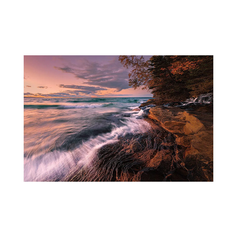 Autumn Water by John J. Chen - Wrapped Canvas Print, 20.32 cm H x 30.48 cm W