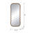 31.4X1.4X74" Oversized Wooden Floor Mirror With Unique Brown Frame