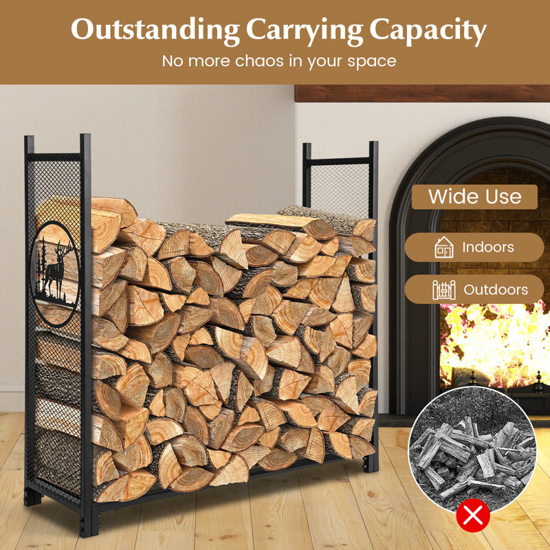 121cm W Metal Log Rack