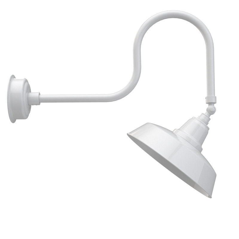Luminaire de grange d’extérieur à del goodyear, Blanc