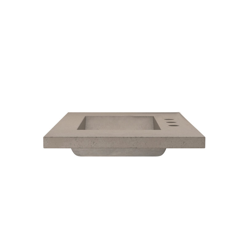 30.5" Single Bathroom Vanity Top with Sink, Earth, 8" Centers