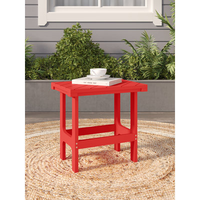 Crystal Harbor Outdoor Side Table – Recycled HDPE Patio Accent for Muskoka and Adirondack Chairs