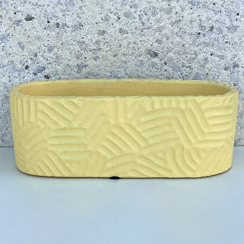 Pot jaune Sancho, H 2,8 po x l 7,9 po x P 3,1 po, Yellow