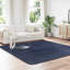 Shaggy Rug High Pile NAVARRA Navy Polyester-1348725437