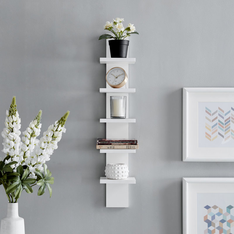 Wyaconda 5 Tier Column Wall Shelf, White
