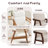 Upholstered Solid Wood Armchair with Ottoman-777874607