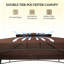2-Tier Outdoor BBQ Gazebo,BBQ Grill Gazebo,With 2 Side Shelves,Storage Baskets,Ceiling Hook