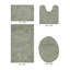 Ensemble de tapis pour salle de bain 100% coton 2155 GSM de qualité supérieure Granada, certifié OEKO-TEX®, envers en latex antidérapant, touffeté moelleux, super absorbant et lavable à la machine pour salle de bain, douche, baignoire et meuble-lavabo, sauge foncé-1050103824-1066654086