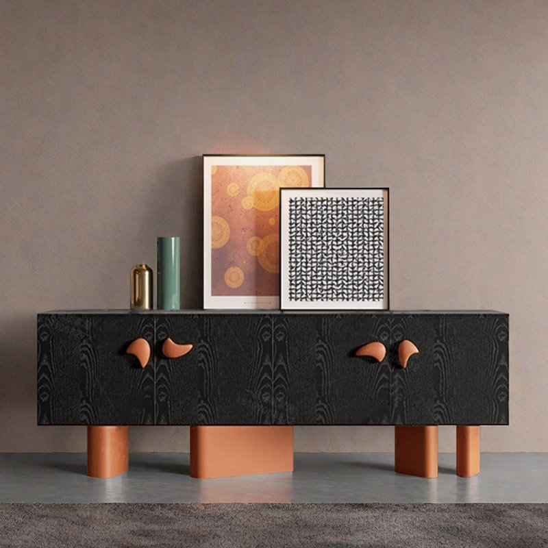 Meuble télé à niche contrastante, H 24,4 po x L 78,74 po x l 15,74 po
