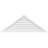 Triangle Surface Mount Functional Brickmould Frame PVC Gable Vent 11/12 Pitch-59870712