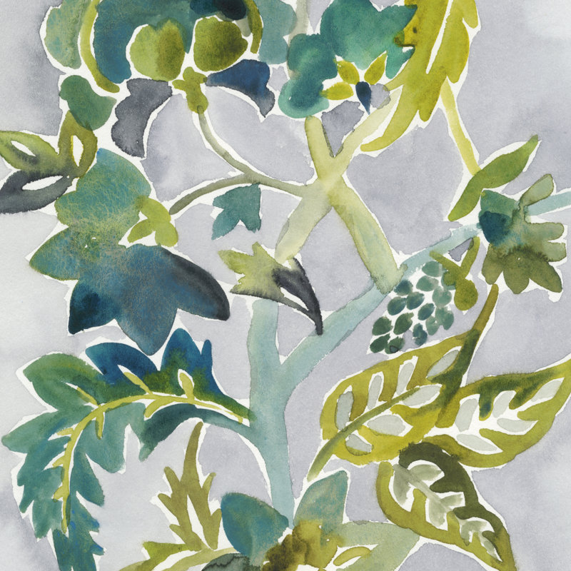 Batik Vines II by Chariklia Zarris - Wrapped Canvas Painting, 30cm H x 30cm W  