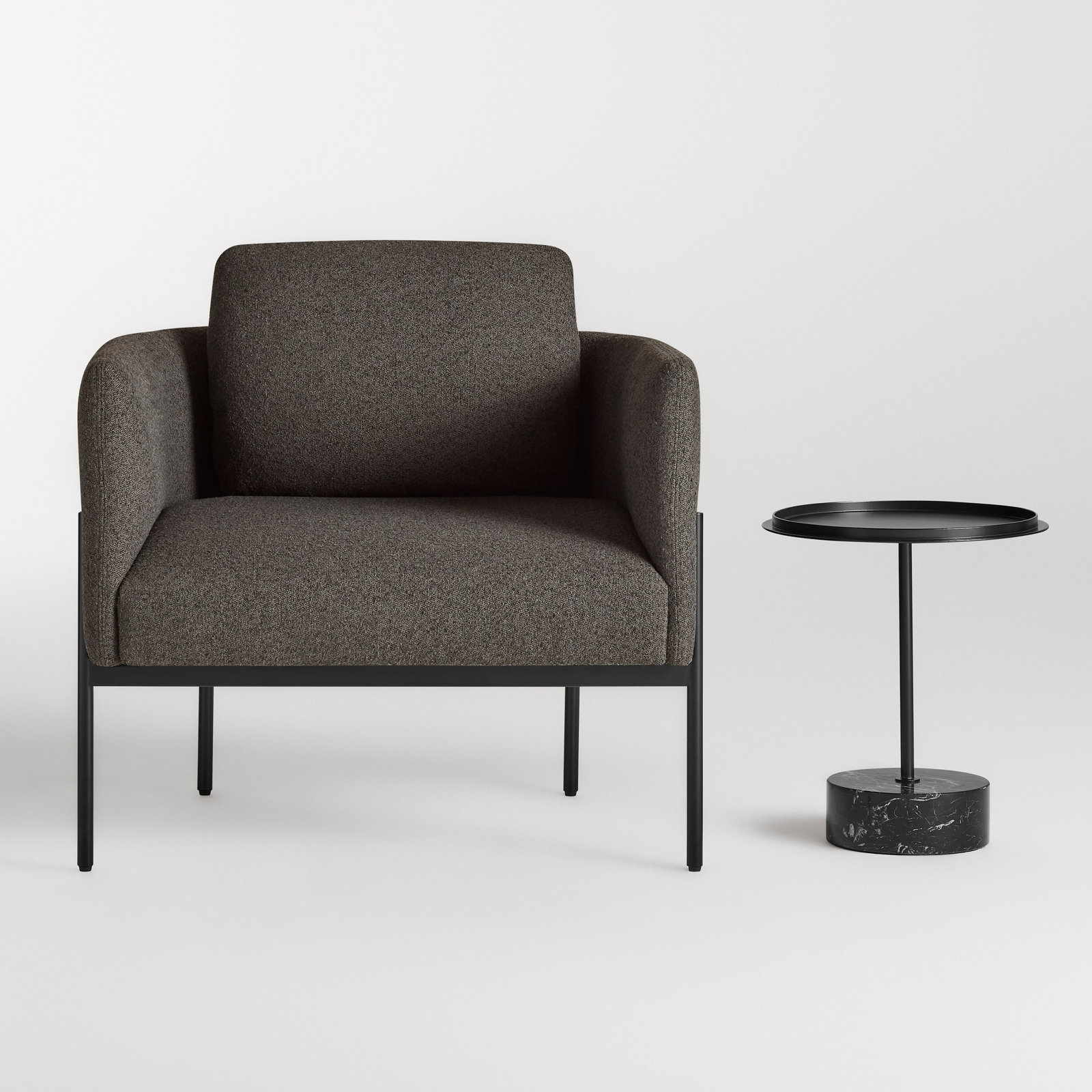Getup Upholstered Armchair, Kelso Charcoal Polyester