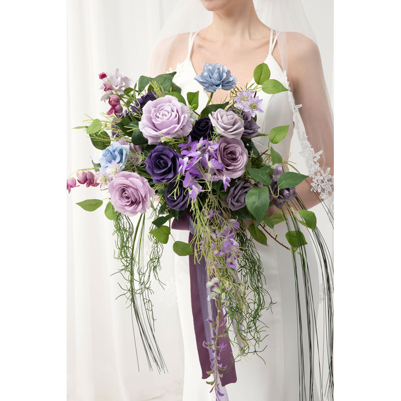 Petit bouquet de mariée Ling's Moment, Lilas et or
