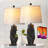 24.5'' Resin Modern Glam Table Lamp Set With Usb-314853827