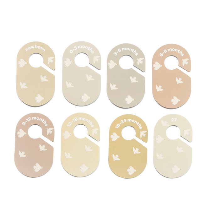 3 séparateurs de garde-robe pour 3 bébés (nouveau-né à 24 mois) - paquet de 8, Motif d'oiseau
