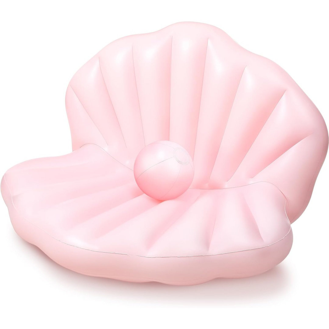 DESIGN SHOP BY SHELL 55 Inch Pool Float Inflatable Adult Seashell Float ...
