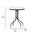 Amlie 23.75" Round Tempered Glass Metal Table with Smooth Ripple Design Top-1557178483