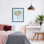 Cadre flottant bleu Bouquet et arc, design par Nina Jacobs-1419474402-1419474397