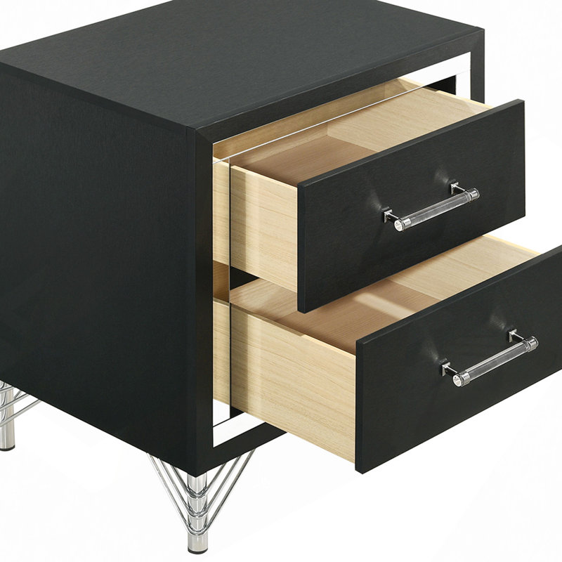Table de chevet 2 tiroirs Malcolm