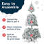 Arbre de Noël artificiel enneigé 7,5 pi