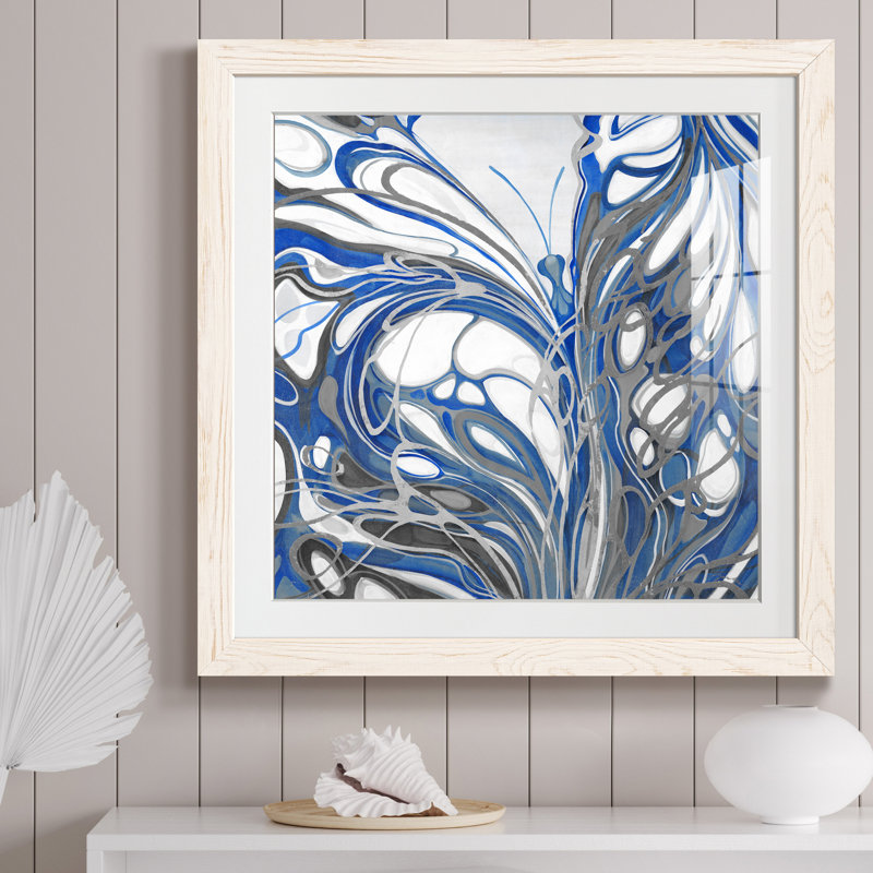 Vol du papillon II - Cadre photo, reproduction d'art sur papier, Cadre blanc, H 35,5 po x l 35,5 po x P 1,5 po